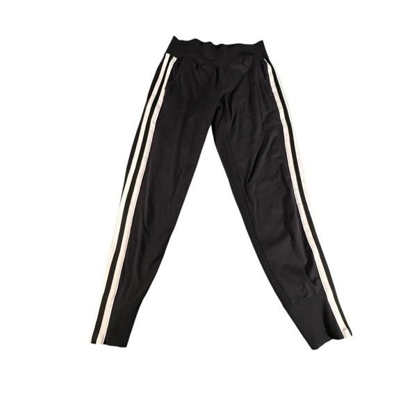 Athleta Pants - Athleta Side Stripe Jogger Pants Black White Women's Size S Stretch